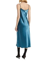 Satin Slip Midi-Dress