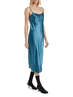 Satin Slip Midi-Dress