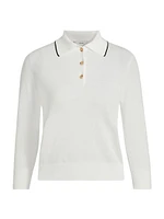 Pique Cotton Polo Top