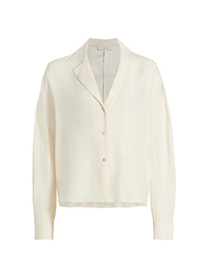 Silk Dolman-Sleeve Blouse