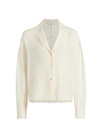 Silk Dolman-Sleeve Blouse