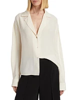 Silk Dolman-Sleeve Blouse
