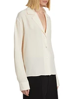 Silk Dolman-Sleeve Blouse