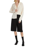 Silk Dolman-Sleeve Blouse