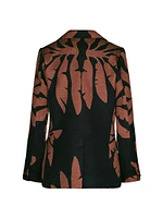 Anouk Force Of Nature Wool & Silk Jacquard Blazer