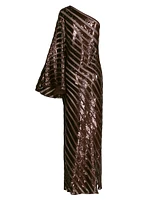 Anouk Nanyehi Asymmetric Sequin Tunic Dress