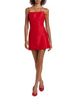 Kiara Satin Sleeveless Minidress