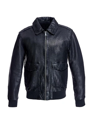 JM5014 Men's Leather Pilot Jacket