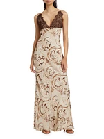 Susanna Paisley Silk Lace Maxi Dress