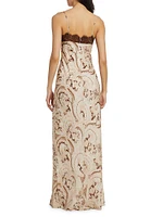 Susanna Paisley Silk Lace Maxi Dress