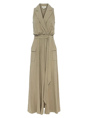 Mayer Military Maxi Wrap Dress