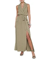 Mayer Military Maxi Wrap Dress