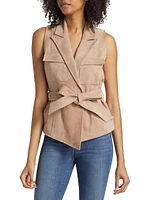 Arbor Suede Wrap Vest Top