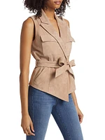 Arbor Suede Wrap Vest Top