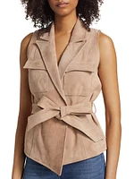 Arbor Suede Wrap Vest Top