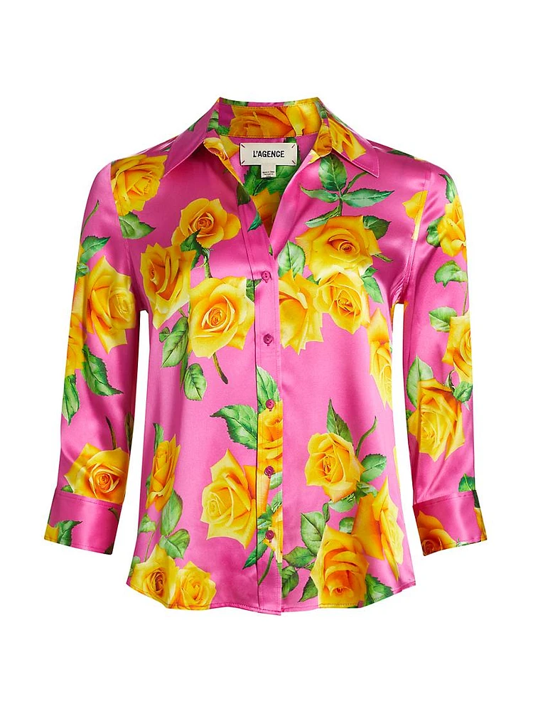 Dani Floral Silk Blouse