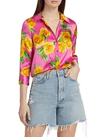 Dani Floral Silk Blouse