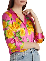 Dani Floral Silk Blouse