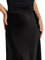 Ryker Silk Bias-Cut Skirt