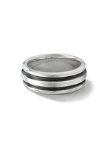 Deco Band Ring Sterling Silver, 8.5MM