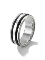 Deco Band Ring Sterling Silver, 8.5MM