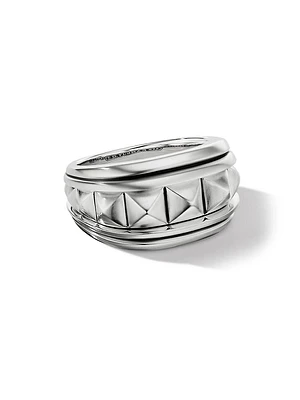 Pyramid Signet Ring Sterling Silver, 16MM