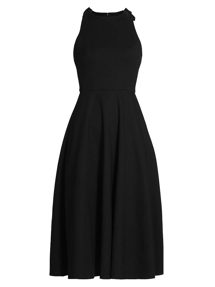 Mani Bow Sleeveless Midi-Dress