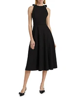 Mani Bow Sleeveless Midi-Dress