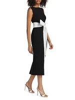 Ayla Sash Sleeveless Midi-Dress