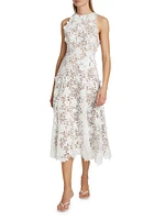 Findlay Floral Lace Sleeveless Midi-Dress