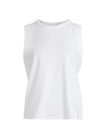 Stretch-Cotton Braided Tank
