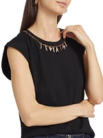 Je T'aime Necklace Cap-Sleeve Top