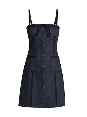 Xia Denim Bow Minidress