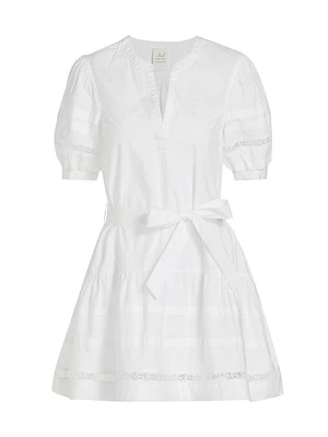 Corianna Belted Cotton Poplin Minidress