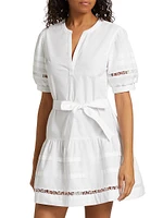 Corianna Belted Cotton Poplin Minidress