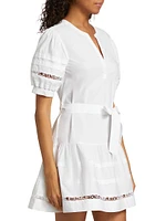 Corianna Belted Cotton Poplin Minidress