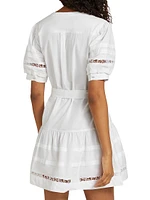 Corianna Belted Cotton Poplin Minidress