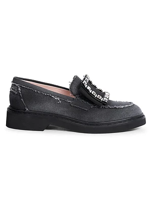 Viv Rangers Embellished Denim Loafers