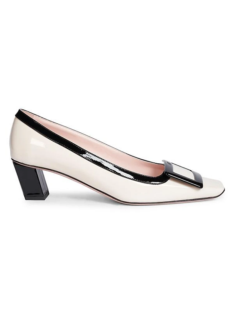 Belle Vivier 45MM Patent Leather Buckle Pumps