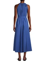 Fidato Cotton Self-Tie A-Line Dress