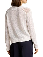 Linen-Cotton V-Neck Sweater