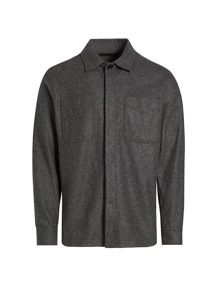 Cashmere Jersey Shirt Jacket