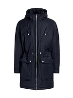 Hooded Wool Trench Coat