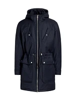 Hooded Wool Trench Coat