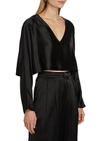 Vero Satin Crop Shirt