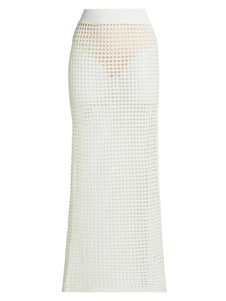 Brianna Open-Knit Maxi Skirt