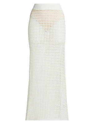 Brianna Open-Knit Maxi Skirt