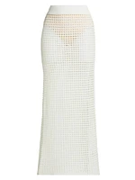 Brianna Open-Knit Maxi Skirt