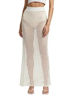 Brianna Open-Knit Maxi Skirt