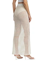 Brianna Open-Knit Maxi Skirt